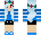 bue stripy girl