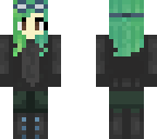green haired girl