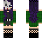 skull mask purple hair green flannel fixed