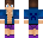 blue jacket with boxers