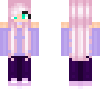 cute pink and purple girl i made when i was bored