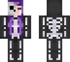 cute purple skeleton costume girl