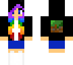 rainbow minecraft hoodie girl