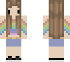 chibi rainbow summer girl