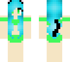 green swimsuit