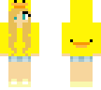 girl with duck hoodie