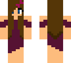 simple girl with dress and bow