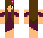 simple girl with dress and flower
