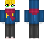 blond blue hoodie me in minecraft mine