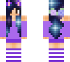 cute purple cat girl