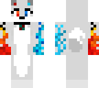 girl fire and ice wolf