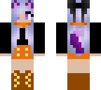 purple halloween cat girl
