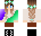 skin purple and green girl