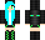 skyblue neongreen ender girl