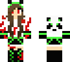 bloody green panda girl