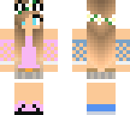 blue and pink summer girl