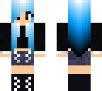 blue hair crop top