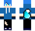 blue haired boy