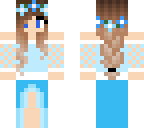 pretty blue girl in a dress