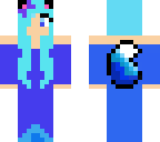 wolf princess wearing blue with blue hair