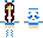 blue panda girl