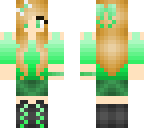 cute green gamer girl