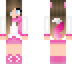 cute pink winter wolf girl