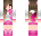cute shaded pink winter wolf girl