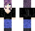 purple haired tomboy