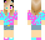 blue and pink cat