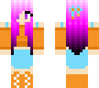 teenage girl orange and purple