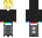 blond black hoodie boy