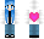 blue and pink hoodie girl