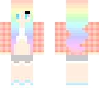 cute girl with rainbow hair