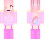 cute pink and light purple bunny girl