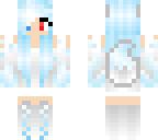 frost wolf girl with multicolor eyes