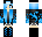 the girl in blue flames