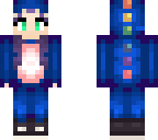 blue dino girl