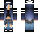 blue hair tomboy