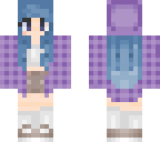 blue haired cute girl