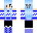 blue winter girl