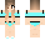 girl in a mint bikini