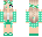 mint green girl