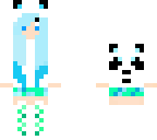 pastel blue panda