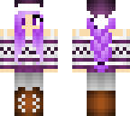 purple hair christmas girl