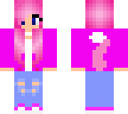 simple pink wolf girl
