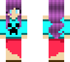 girl with creeper shirt and skirt