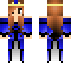queen in blue gown