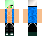 travis with abs with green hair