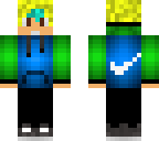 blue and green nike boy
